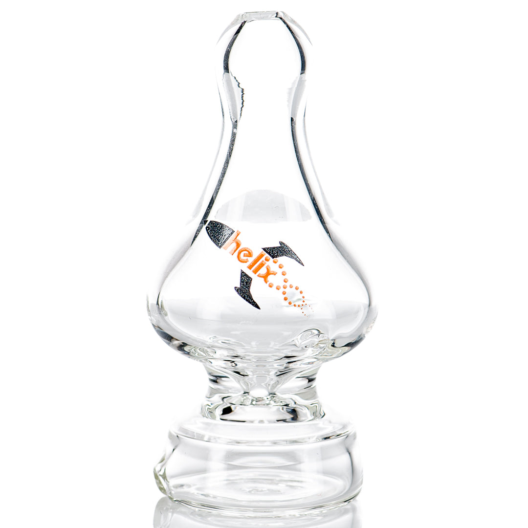 Orange Label Classic Puffco Peak Dry Top by American Helix, glass accessory for Puffco vaporizer, featuring a sleek orange design.