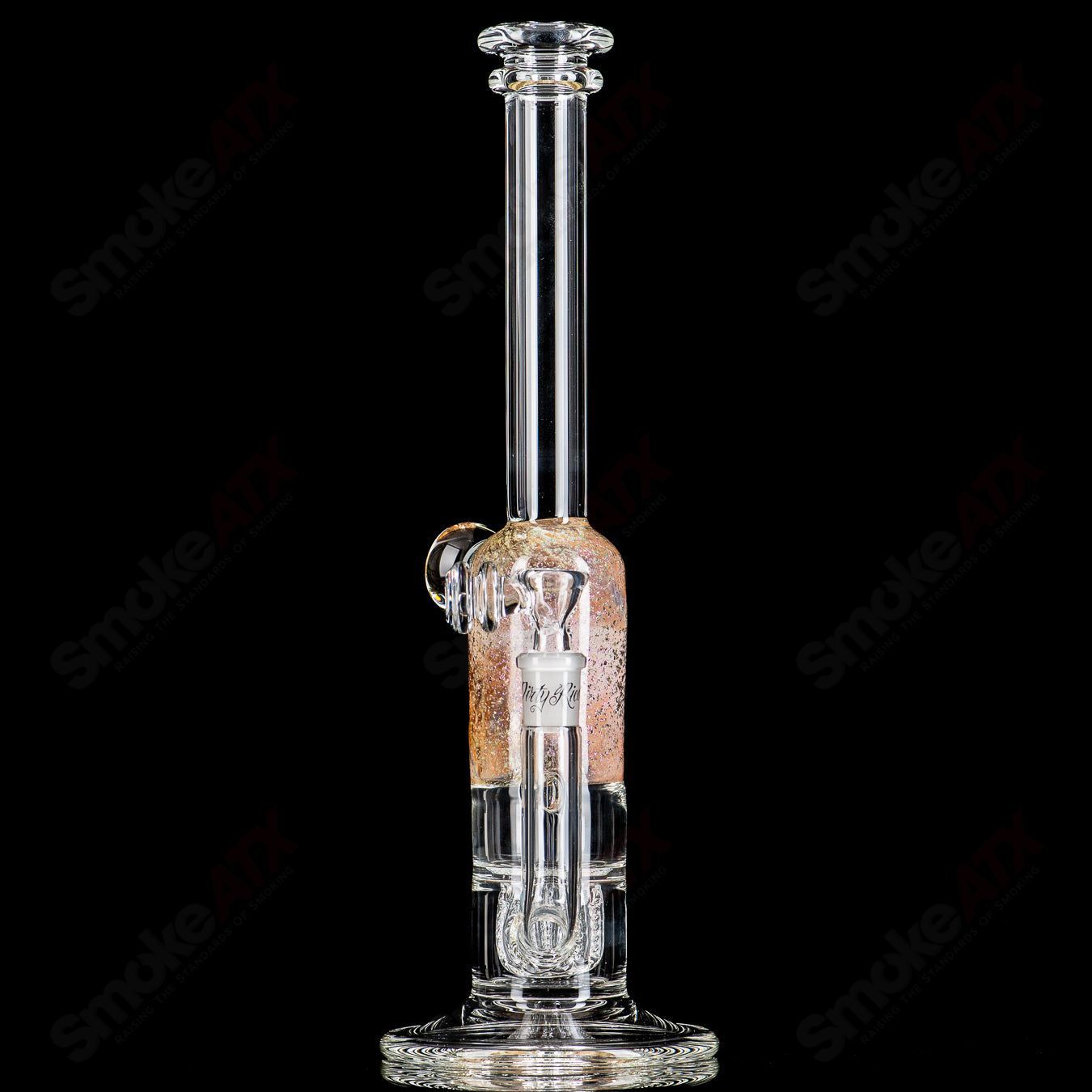 13" Fumed Dichro w/Mib Apolocoline Straight Tube w/14m Bowl by Dirty Rico Glass x Nobody Glass