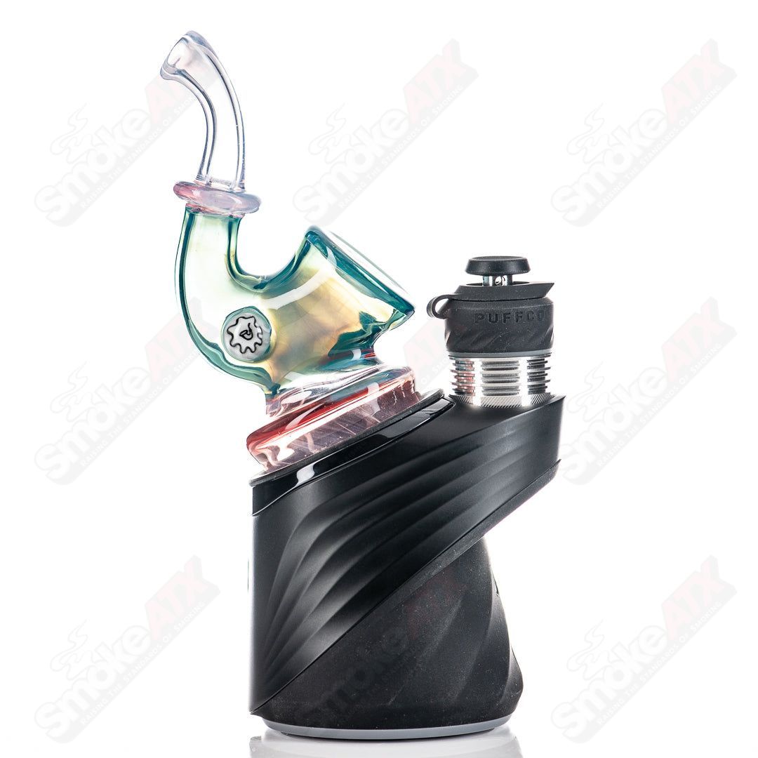 Meta Sherlock Puffco dry top by JMass, clear glass Puffco top with unique Sherlock design for vaporizer accessory.