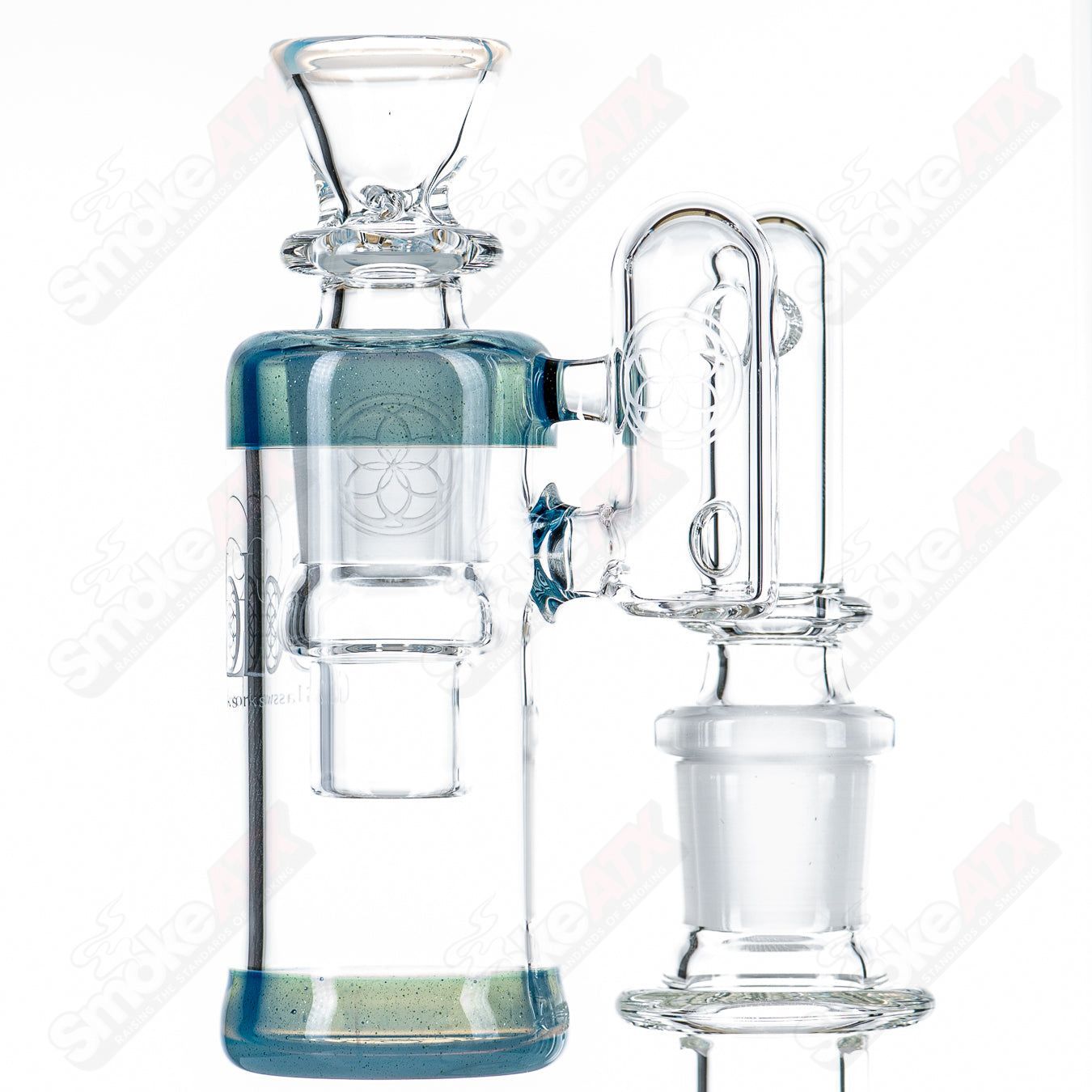 SOL-45 Lace Sphere + DC Set (Blue Stardust Over Ghost) SoL Glassworks - Smoke ATX