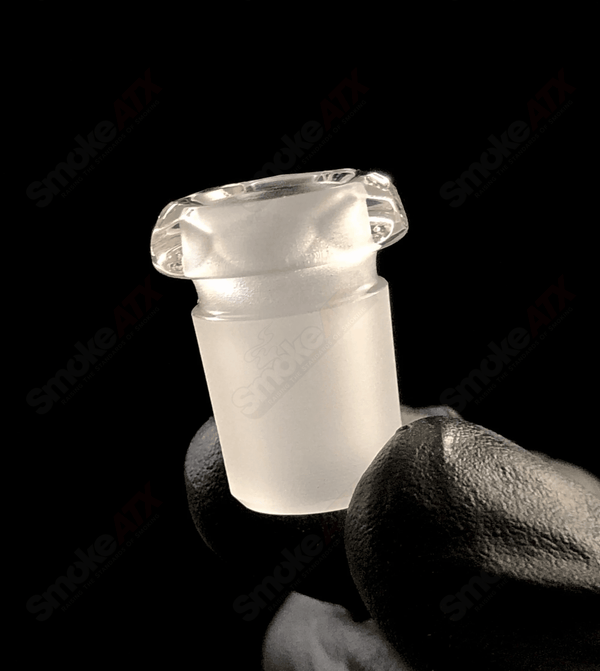 10mm to 14mm Clear (Faceted)  Slide Adapter by Kovacs Glass - Smoke ATX