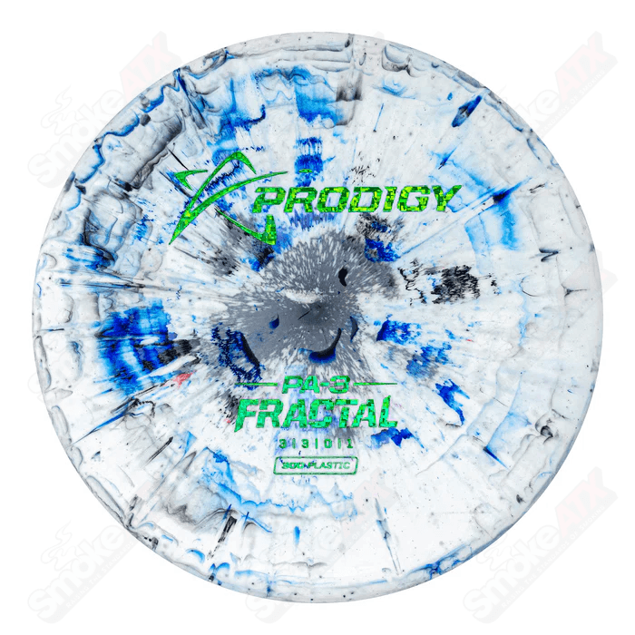 170-174g Black/Blue PA-3 Putt & Approach Disc - 300 Fractal Plastic Prodigy Disc - Smoke ATX 