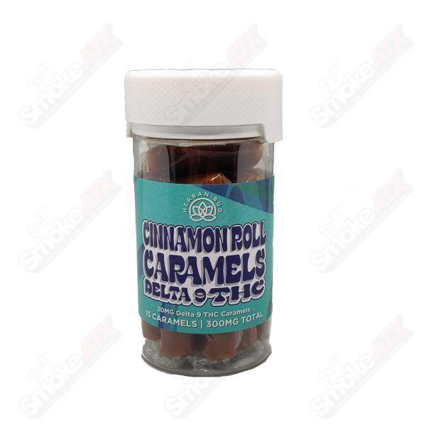 300mg 15ct D9 Cinnamon Roll Caramels Herban Bud - Smoke ATX 