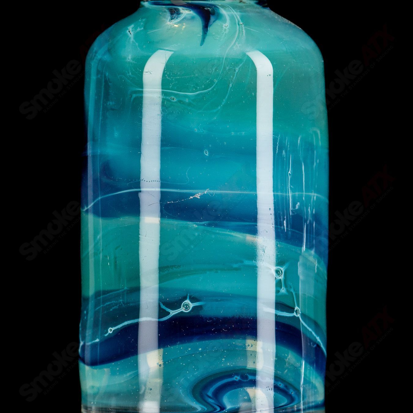 14" Turquoise/Blue Fade Apolocoline Straight Tube w/14m Bowl by Dirty Rico Glass x Nobody Glass