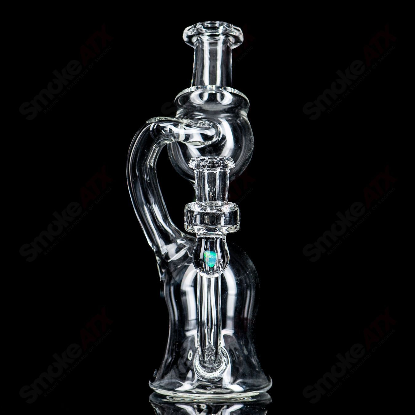 #2 NJR Faceted Spinner Recycler w/ Opal - Smoke ATX 