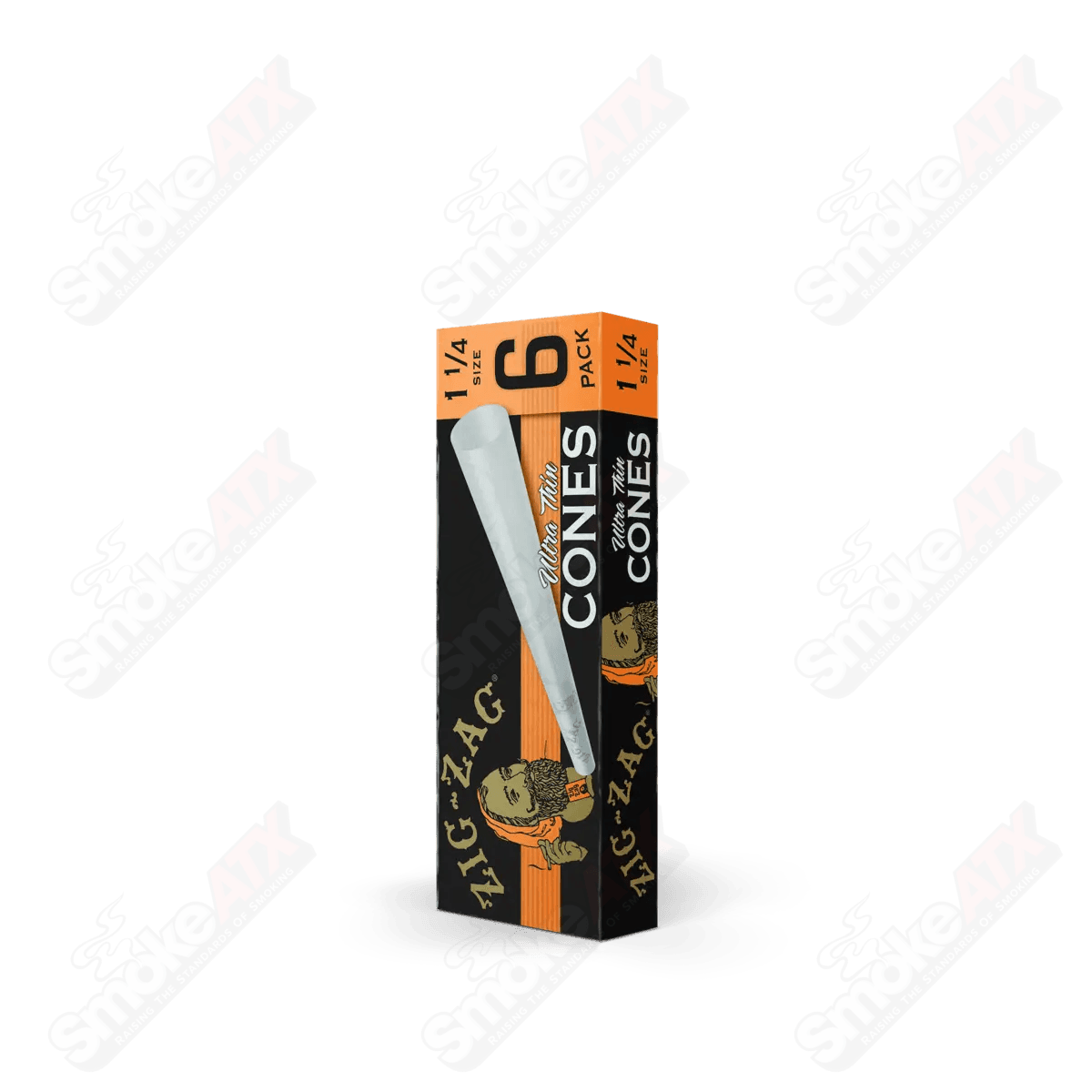 24pk 1 1/4 Ultra Thin Cones Zig Zag - Smoke ATX 