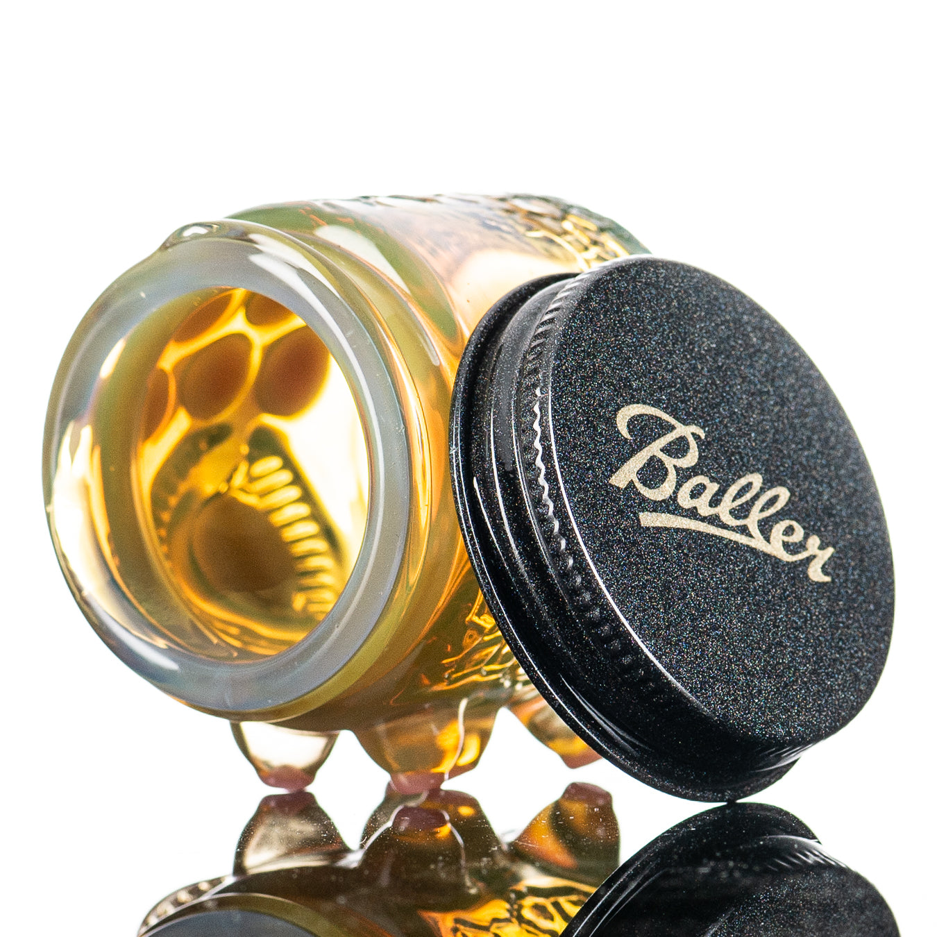 Silver Amber, Serum CFL Glass Baller Jar X Salt