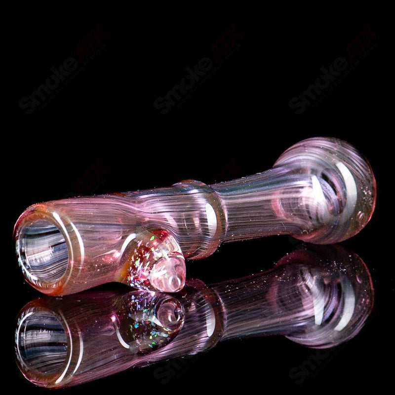 Pink w Crushed Opal Chillum by JMass - Smoke ATX 