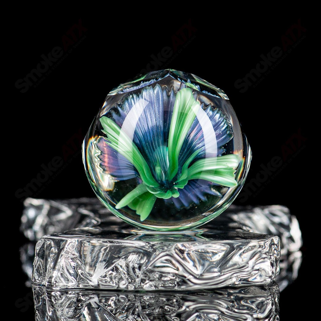 Flower Marble #2 Glass Impact x Fatal Facets - Smoke ATX 