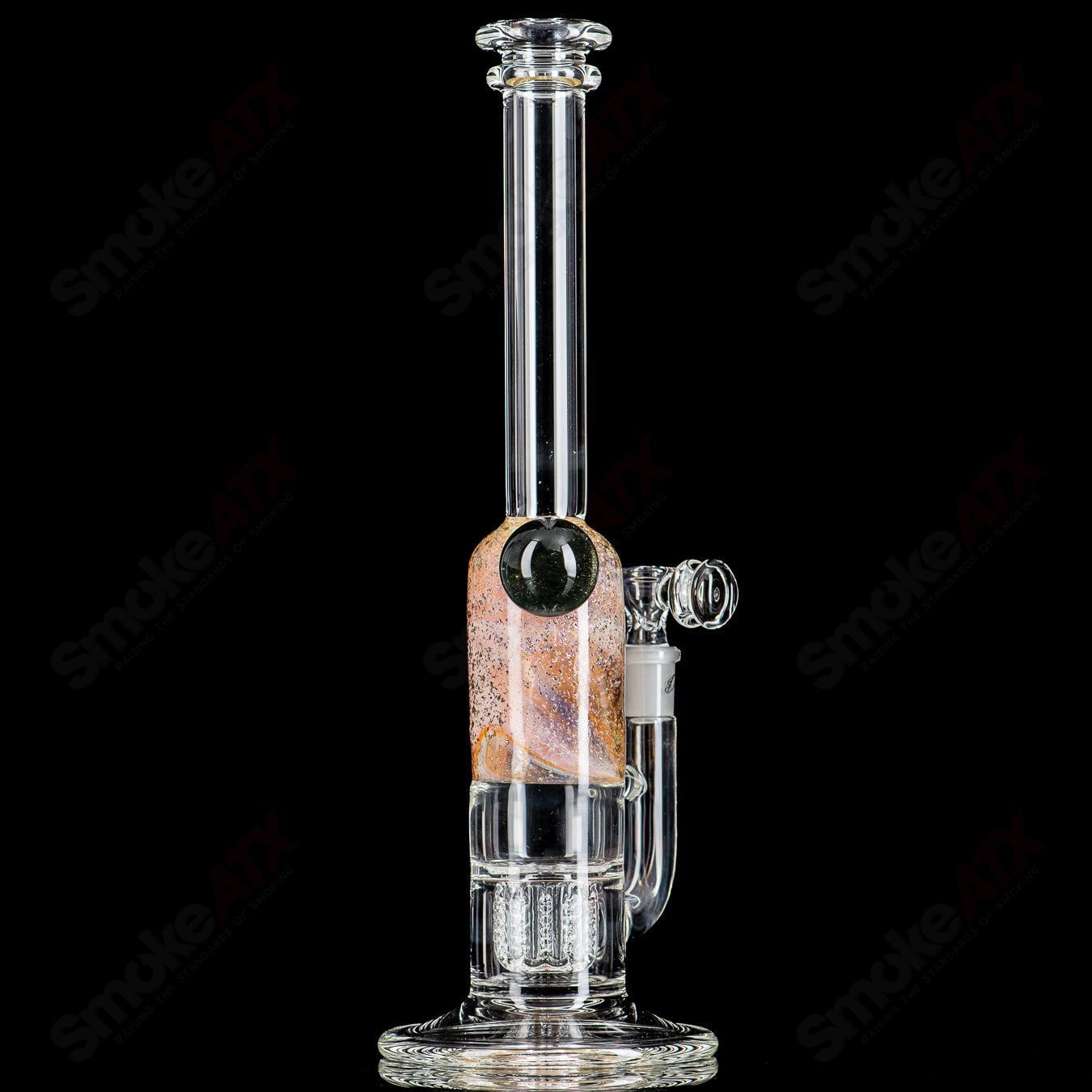 13" Fumed Dichro w/Mib Apolocoline Straight Tube w/14m Bowl by Dirty Rico Glass x Nobody Glass - Smoke ATX 