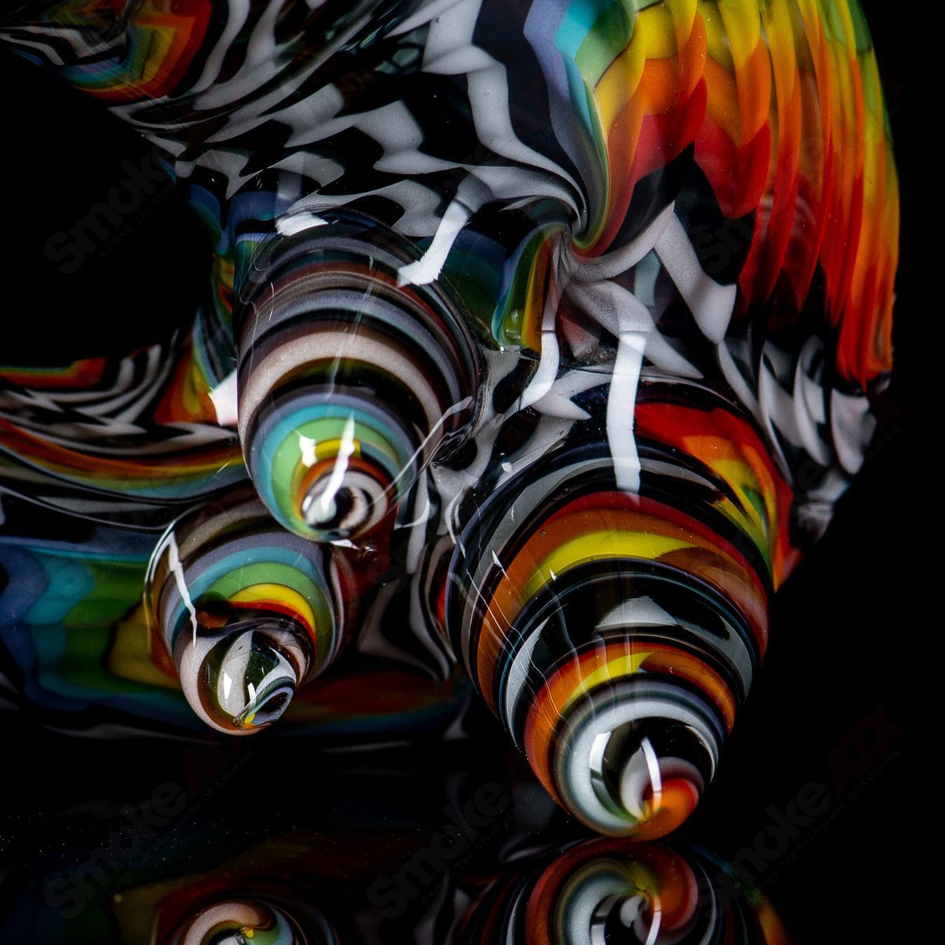 3D Spiral Wrap n' Rake Sherlock Collab by Shawna Benson (THG) x JMass Glass - Smoke ATX