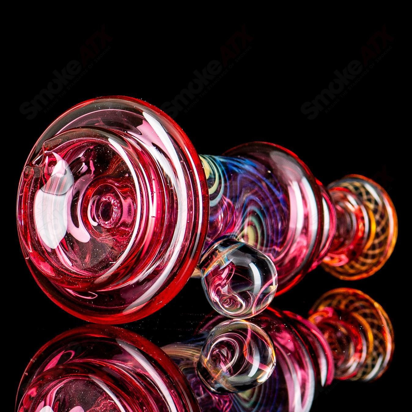 Gold Ruby Puffco Water Top by Gatez Glass - Smoke ATX