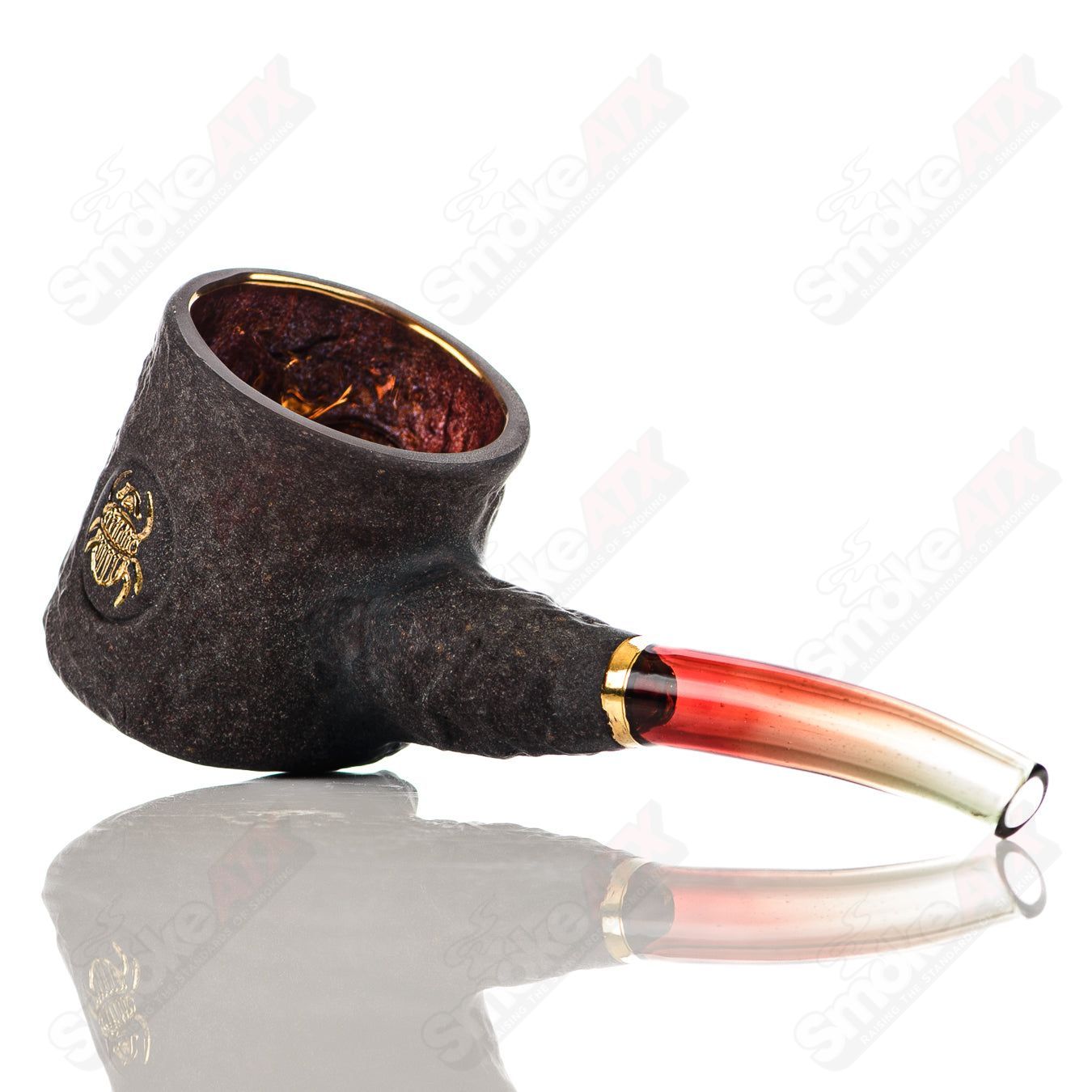 Gold Scarab Stone Tech Proxy Lock Green T Glass - Smoke ATX