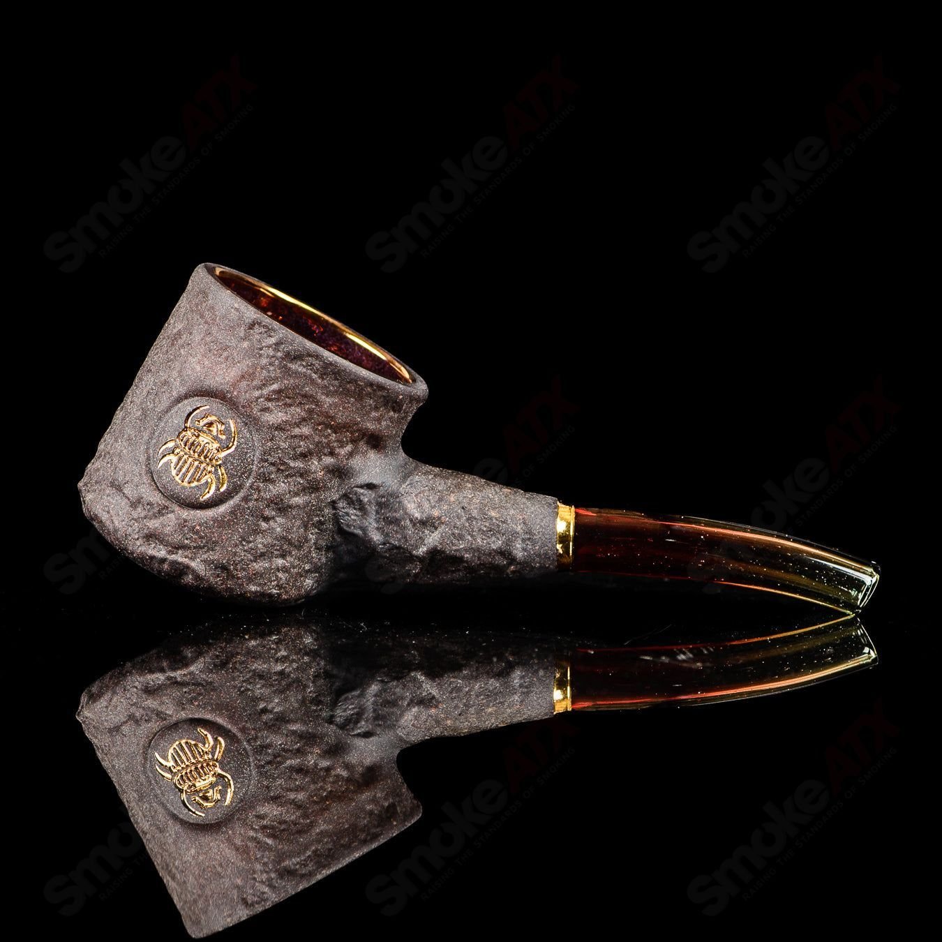 Gold Scarab Stone Tech Proxy Lock Green T Glass - Smoke ATX