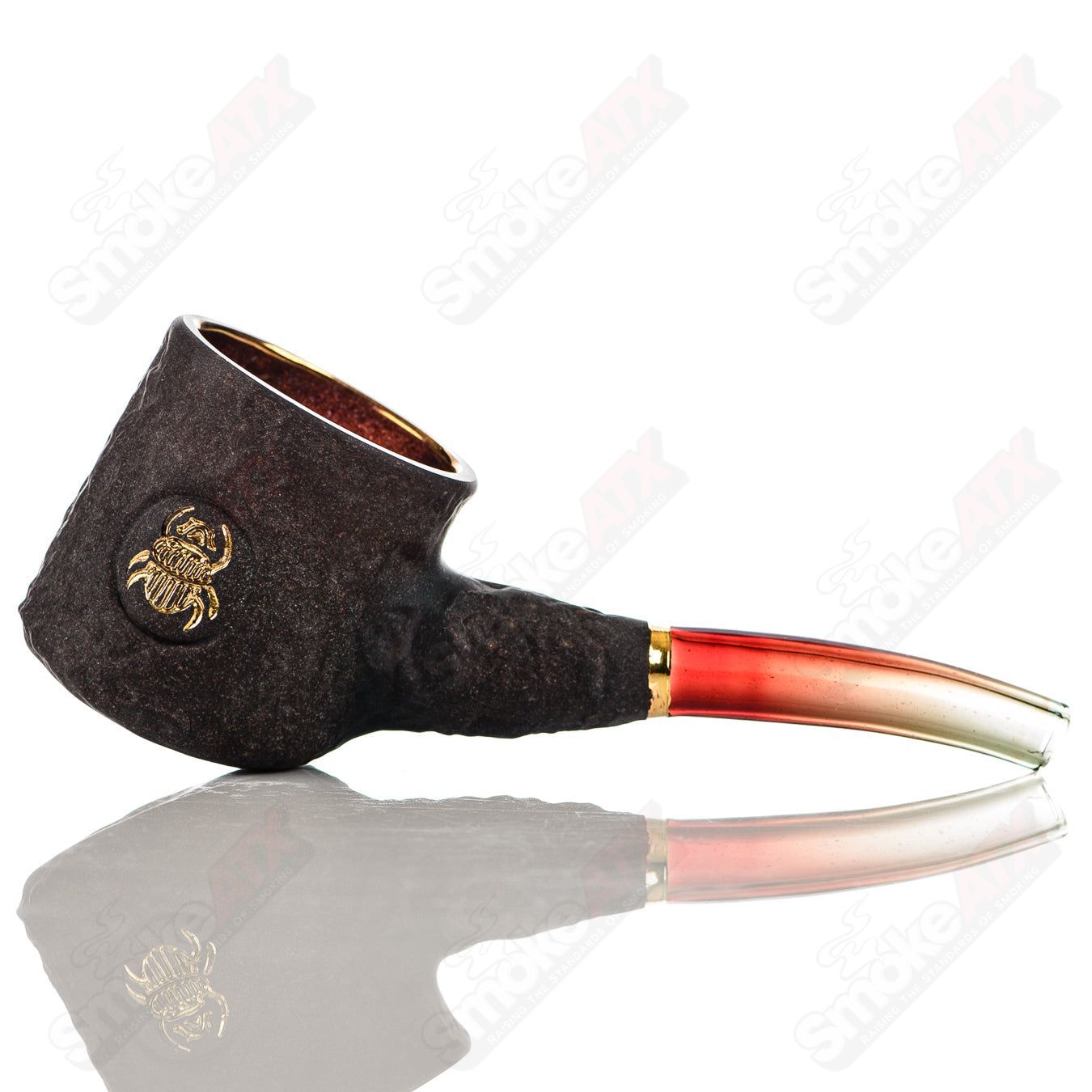 Gold Scarab Stone Tech Proxy Lock Green T Glass - Smoke ATX