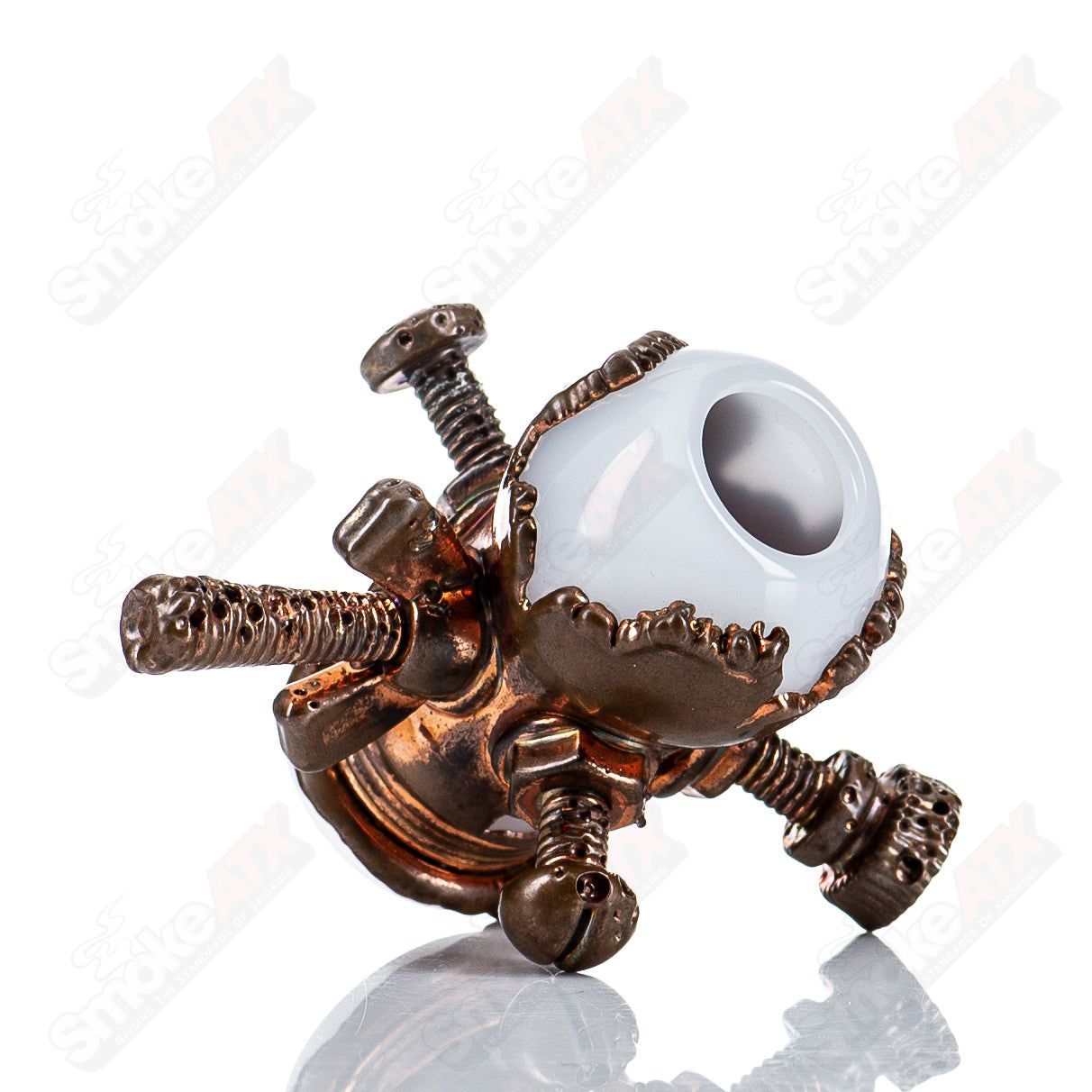 14mm Milk White Electroformed Dome Slide by Snic Glass - Smoke ATX