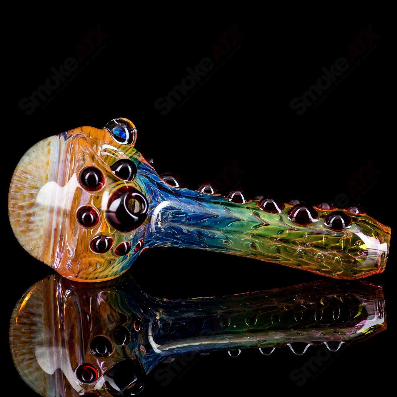 #1 Honeycomb Spoon by Splatt Glass - Smoke ATX 
