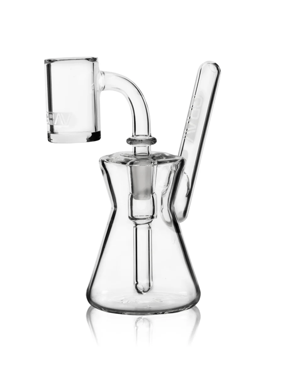 Grav Hourglass Rig W/ 10mm Quartz Banger - Smoke ATX