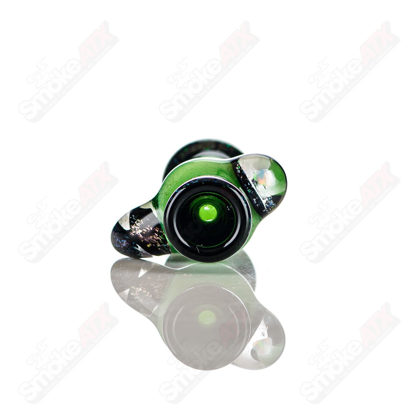 Green Chillum with Horn + Opal Accents Jeremy from Oregon - Smoke ATX