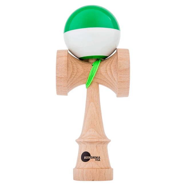 Green & White Jet Shape Half Split Kaisen Kendama - Smoke ATX
