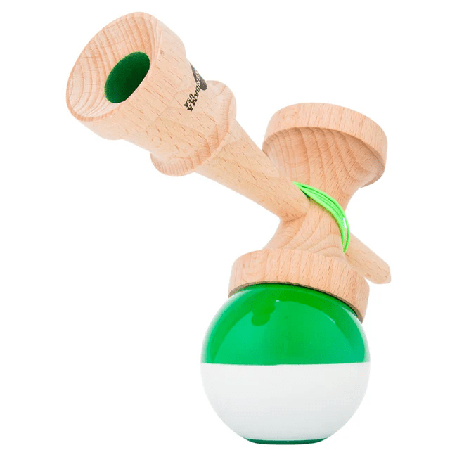 Green & White Jet Shape Half Split Kaisen Kendama - Smoke ATX