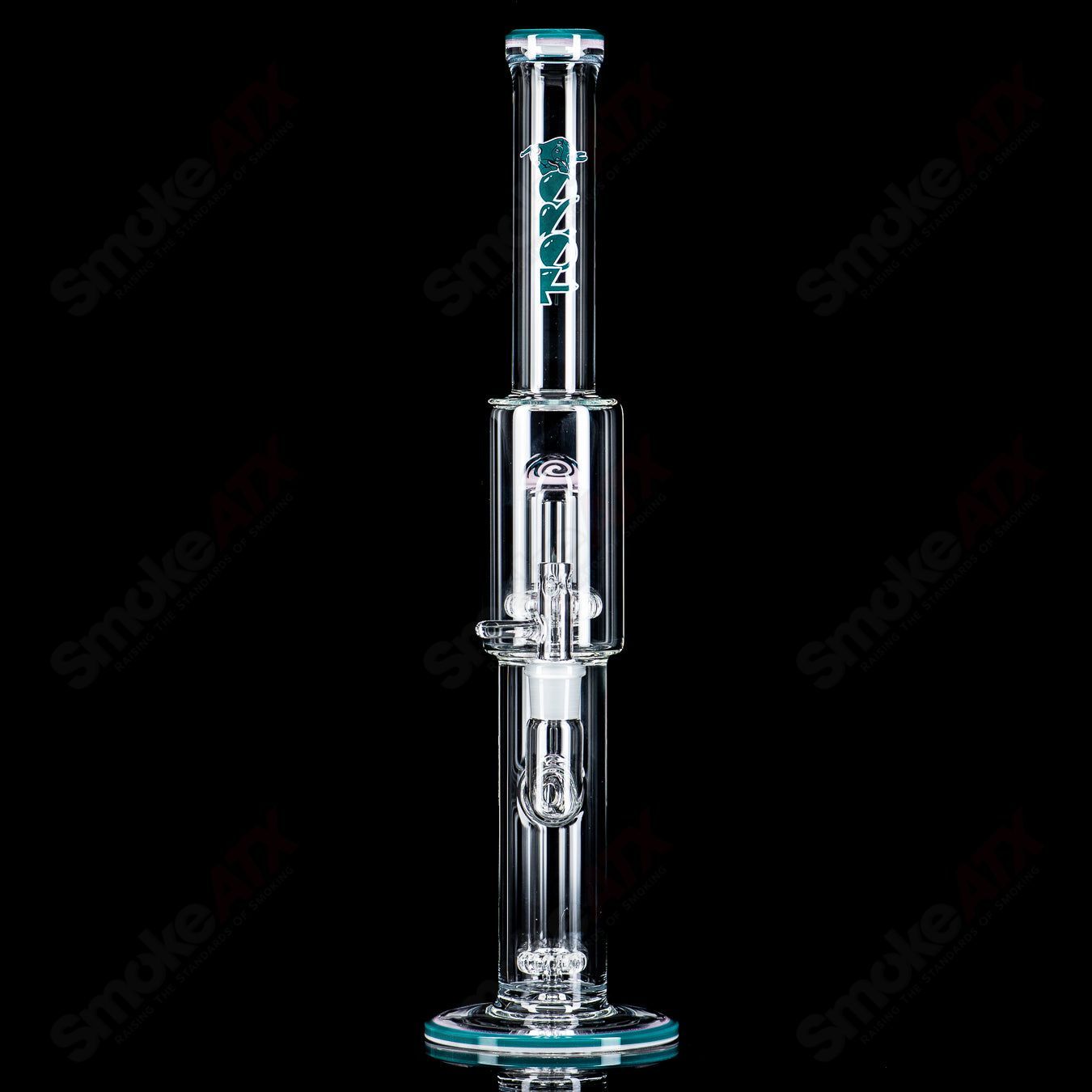 #3 18mm Full Size Circ to Circ w/ Reversal Sections by Toro Glass - Smoke ATX 