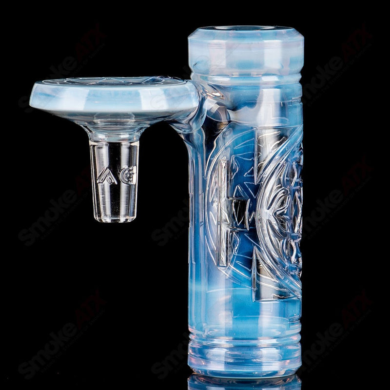 Fumed Merkaba Flower Dry Catcher Avant-Garde Glass - Smoke ATX