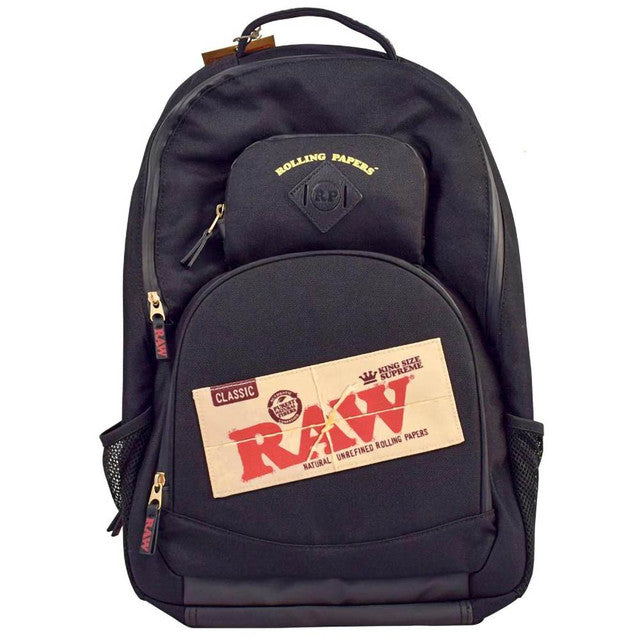 Smell Proof Backpack Rolling Paper x RAW