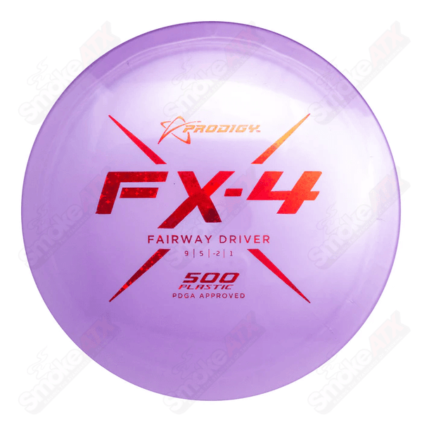 170-176g Purple FX-4 Fairway Driver Disc - 500 Plastic Prodigy Disc - Smoke ATX 