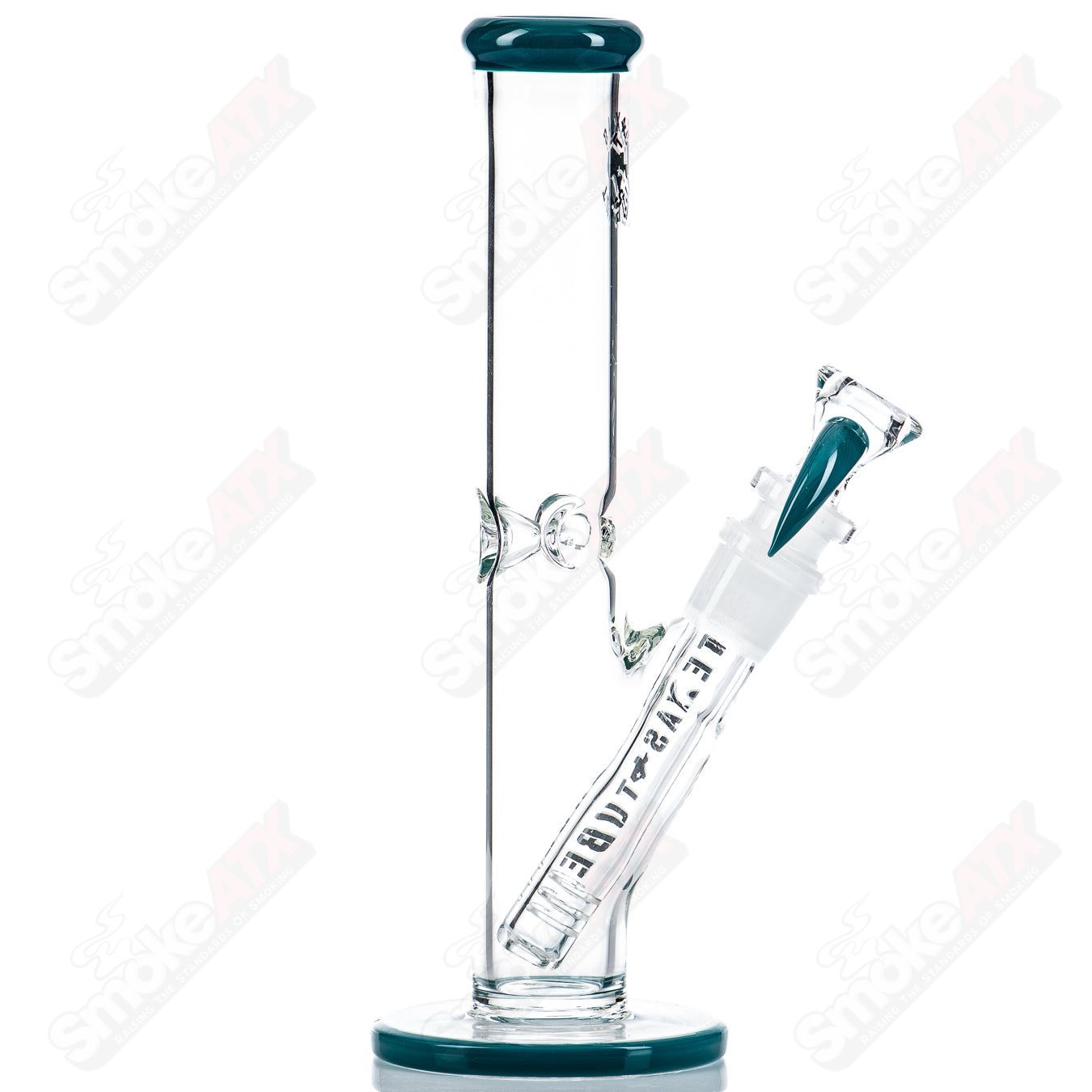 8.5in 14mm (Aqua-Azul) Straight Tube Texas Tubes - Smoke ATX 