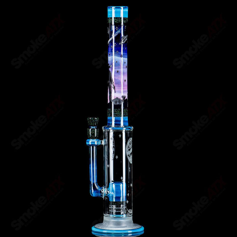 #1 Straight Tube w/ Gridded Percs by Subliminal Glass
