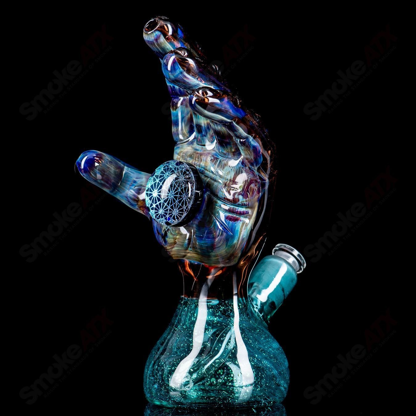Hand w Dichro Cab Firefly Glass - Smoke ATX