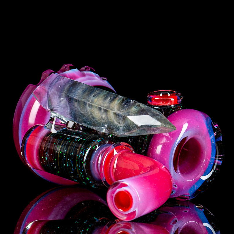 Carved Crushed Opal Dry Standup Lock w/ Faceted MIB by Rotational Science - Smoke ATX 