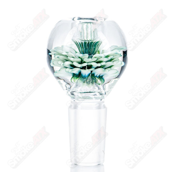 #5 18mm Flower Marble Bowl by Swan Glass - Smoke ATX