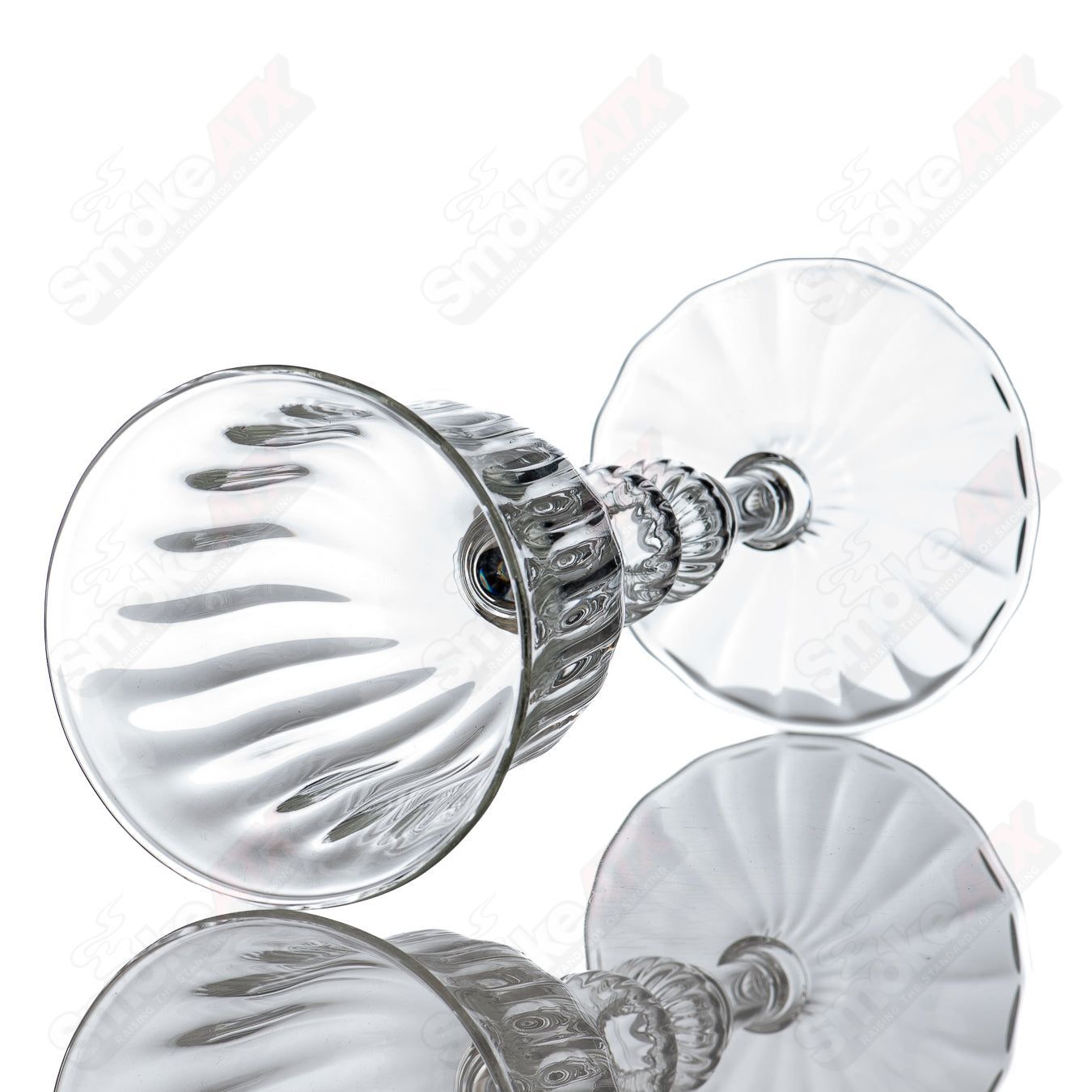 #4 Wine Glass Venetian Rad Glass - Smoke ATX