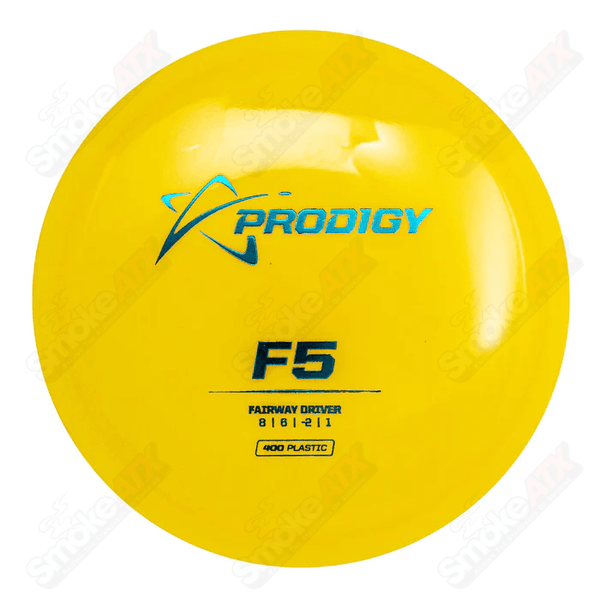 165-169g  Yellow F5 Fairway Driver Disc - 400 Plastic Prodigy Disc - Smoke ATX 