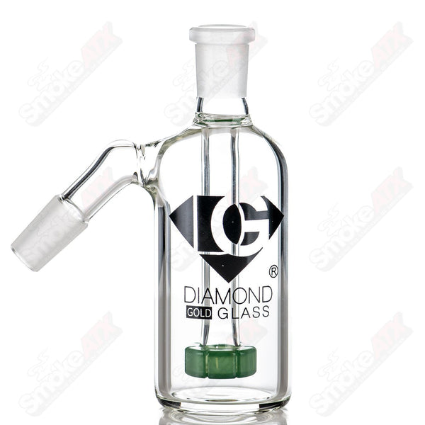 14/45 Jade Accent Ash Catcher Diamond Glass - Smoke ATX