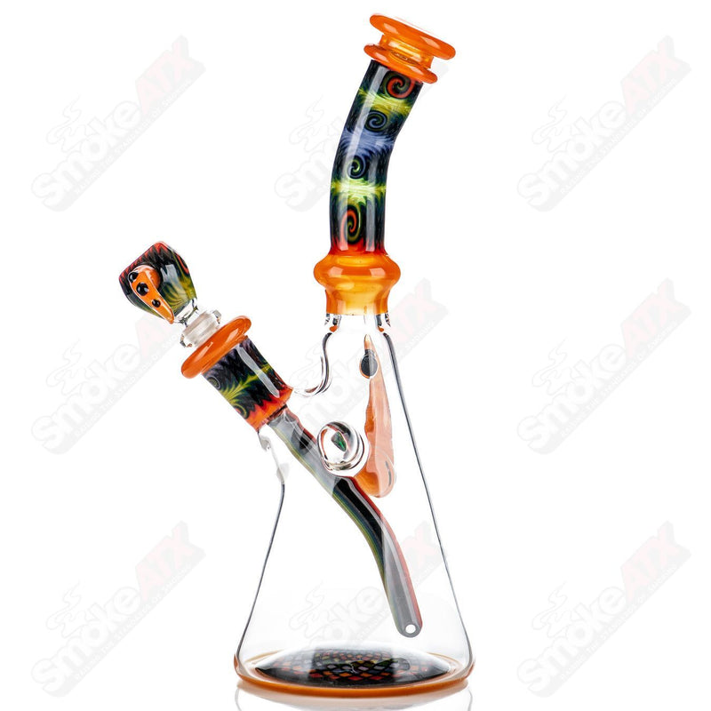 Orange Wig Wag Tube w Slide by Devon Glass - Smoke ATX