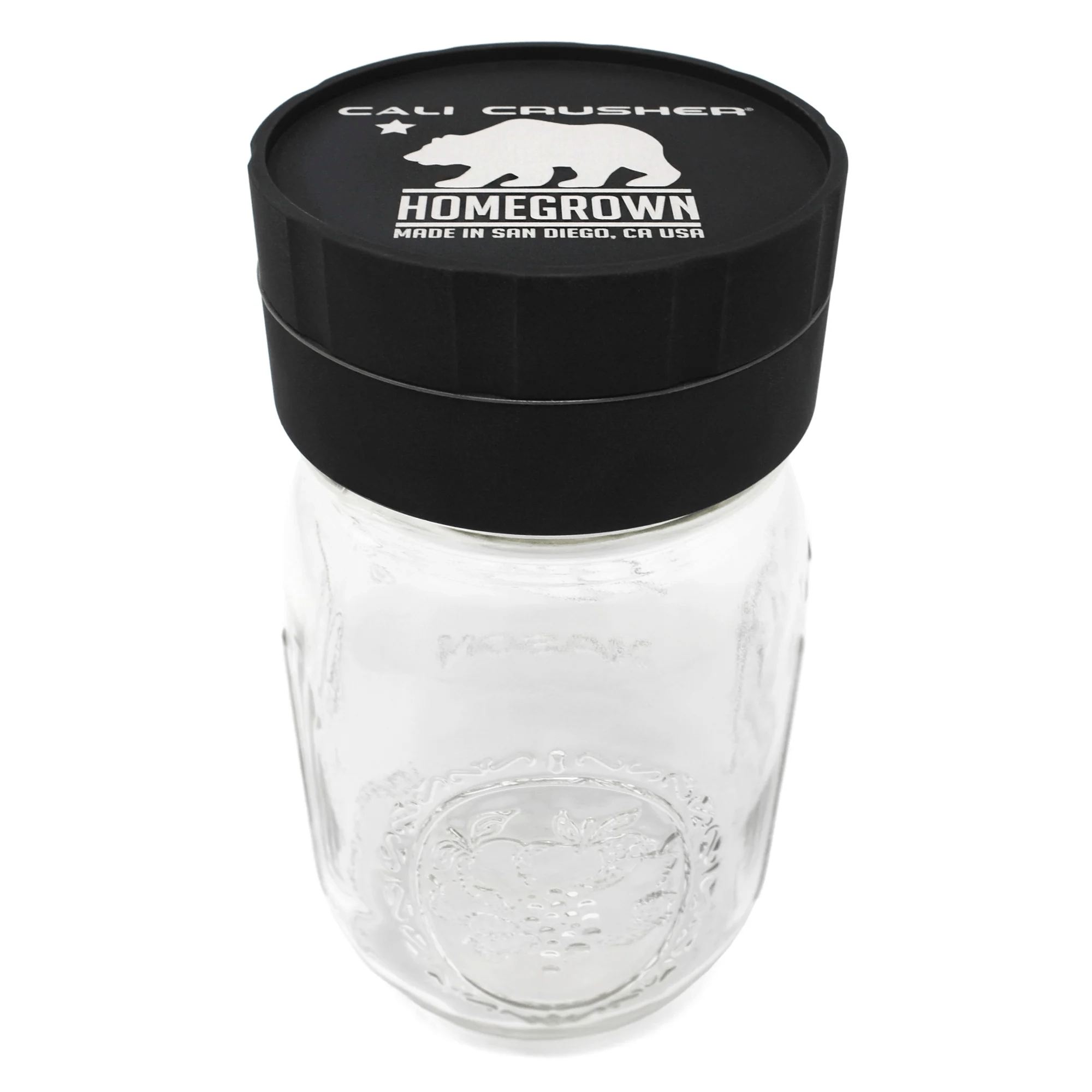 Homegrown Jarhead Mason Jar Grinder Cali Crusher - Smoke ATX
