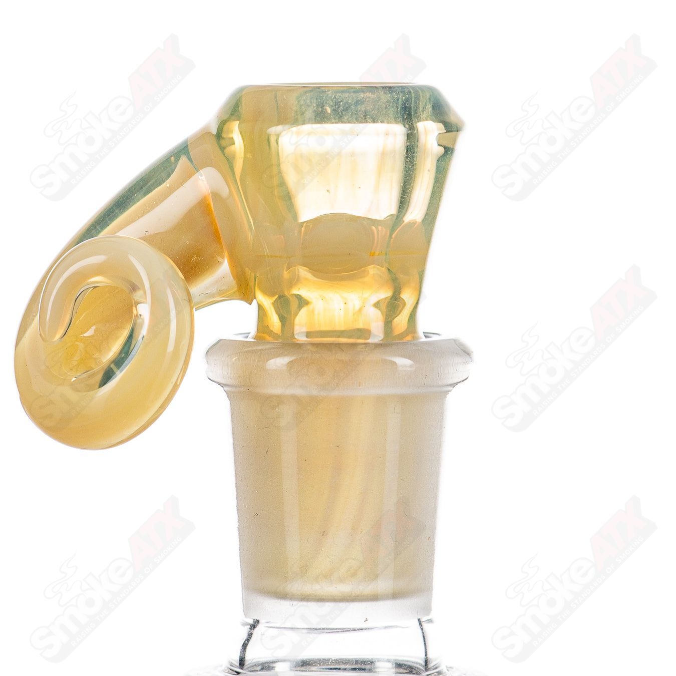 Honeycomb 18mm Fully Worked Slide by Black T Glass - Smoke ATX