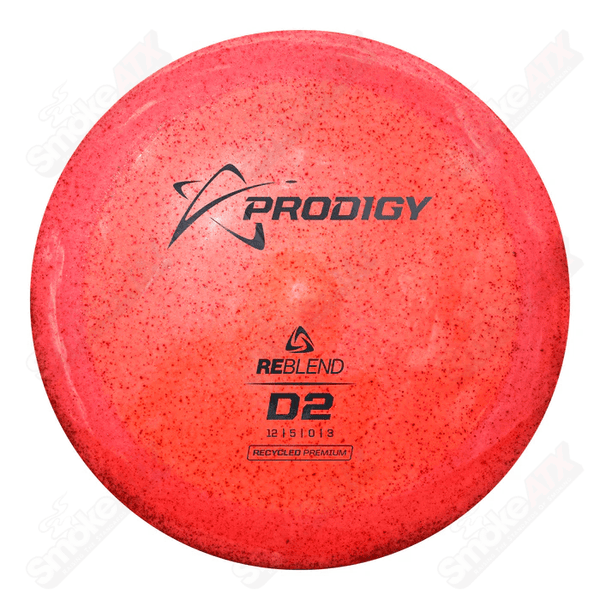 170-174g D2 Red Distance Driver Disc  - Reblend Plastic Prodigy Disc - Smoke ATX 