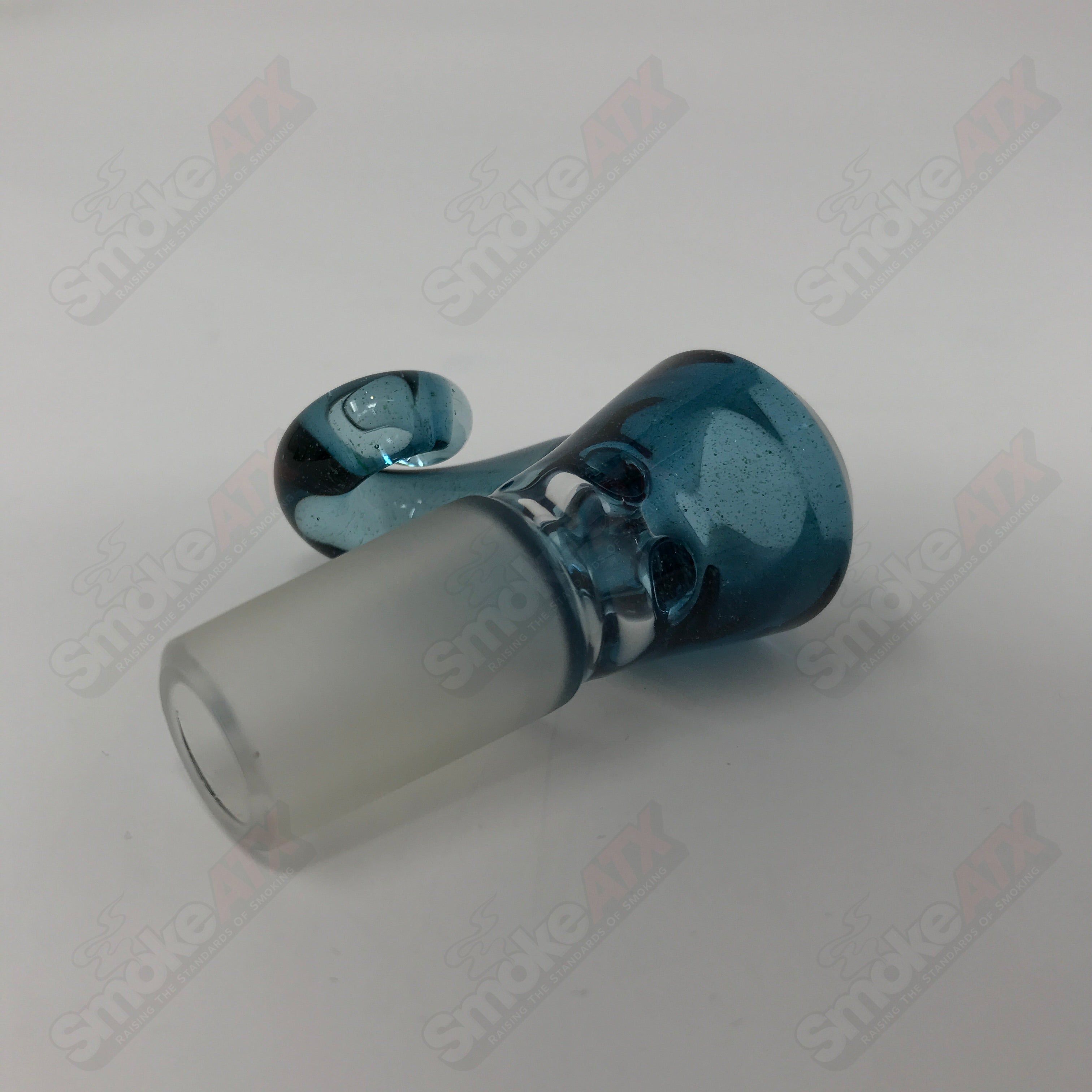 Blue Stardust 18mm Full Accent Slide Black T Glass #2 - Smoke ATX 