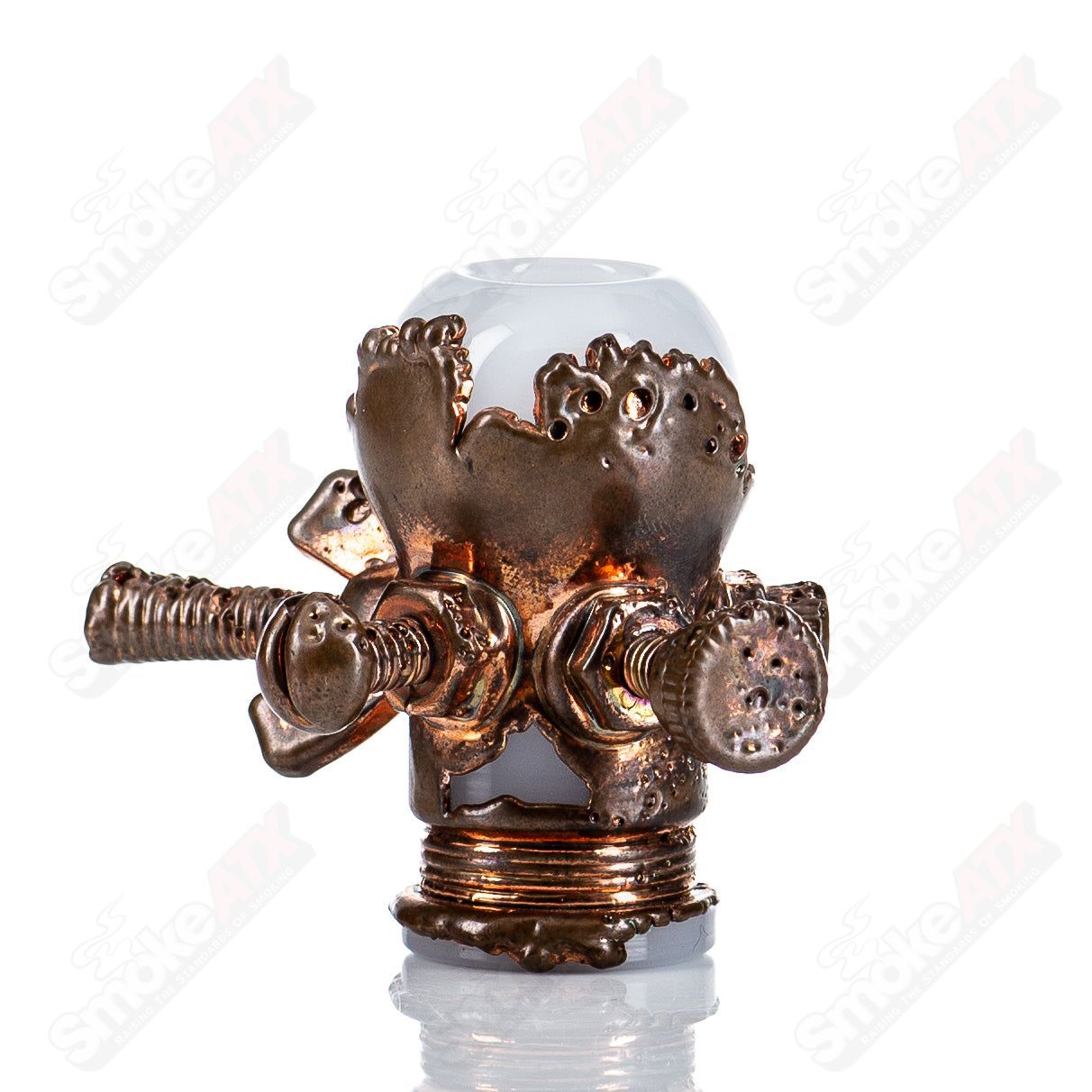 14mm Milk White Electroformed Dome Slide by Snic Glass - Smoke ATX