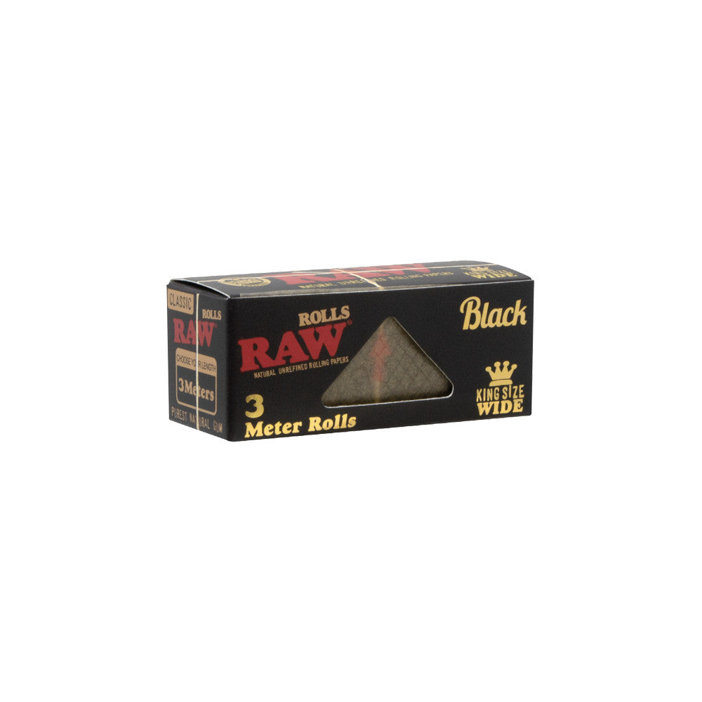 King Size Wide Black 3 Meter Roll Raw