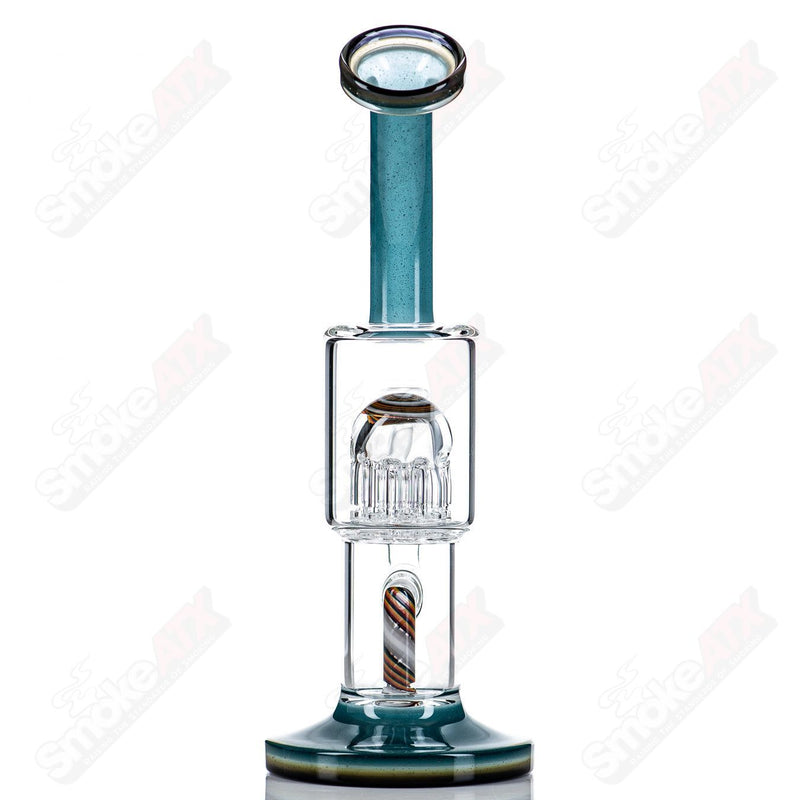 10mm Double Macro w/ Full Color Foot+Mouthpiece by Toro Glass