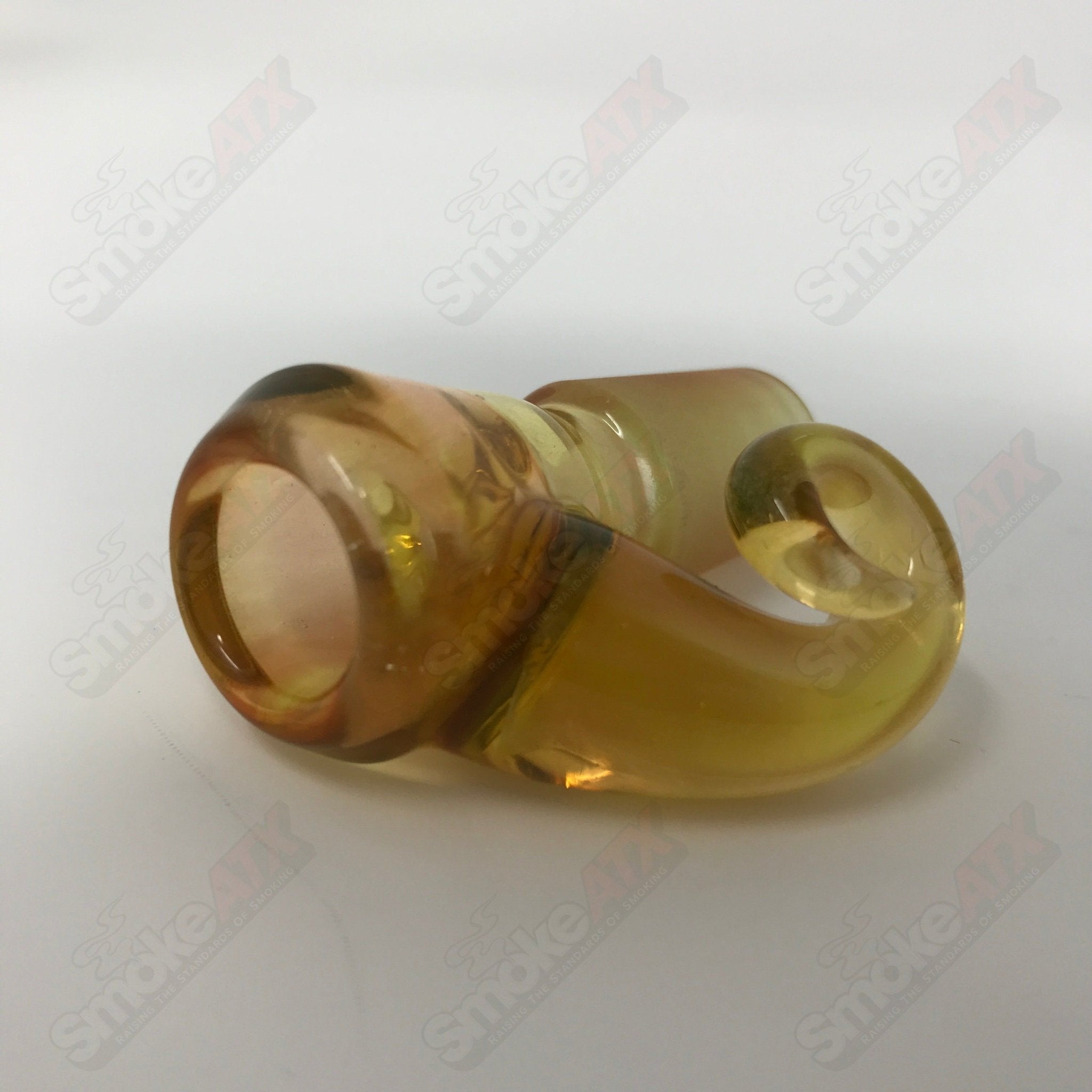 Iced Citrine Black T Glass 18mm Fully Worked Slide UV - Smoke ATX