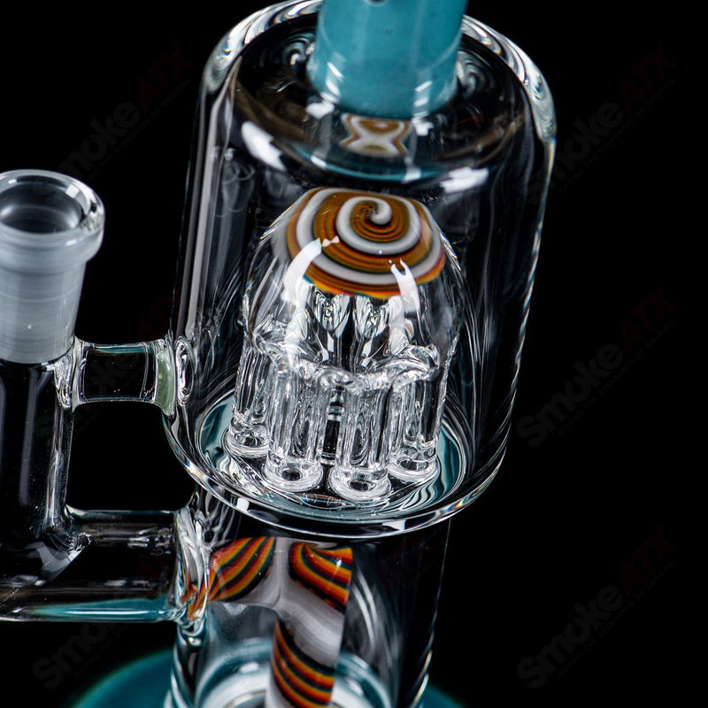 10mm Double Macro w/ Full Color Foot+Mouthpiece by Toro Glass