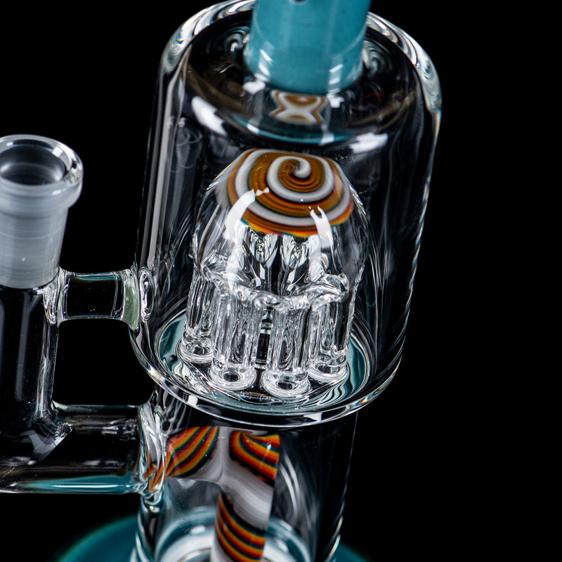 10mm Double Macro w/ Full Color Foot+Mouthpiece by Toro Glass