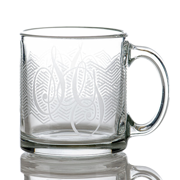 Glass Coffee Mug (Stripe Pattern) Sovereignty - Smoke ATX
