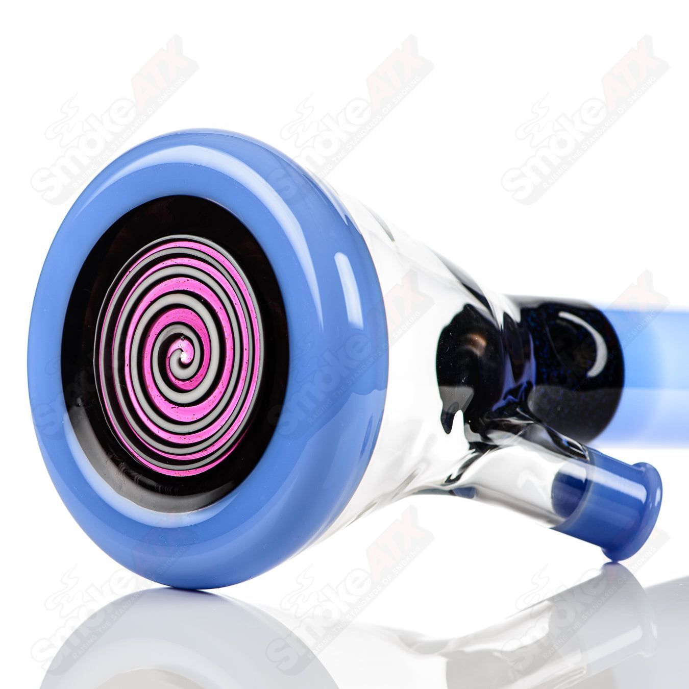 Illadelph Crushed opal & Milky Blue Spiral Beaker - Smoke ATX